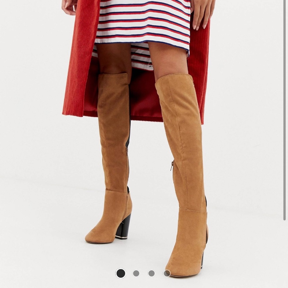 Over the knee boot in tan